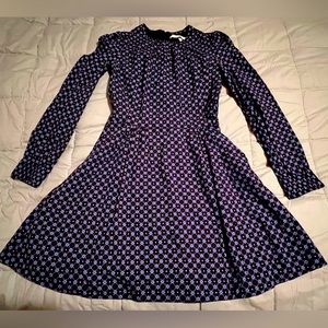 Victoria Victoria Beckham geometric blue and purple dress. Size 2